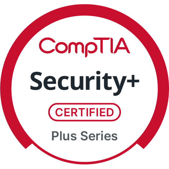 CompTIA Security+ badge on Credly